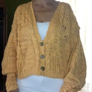 FREE PEOPLE - Tangerine Cotton Cardigan